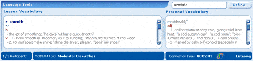 Add words from your CleverClasses to your Personal Vocabulary